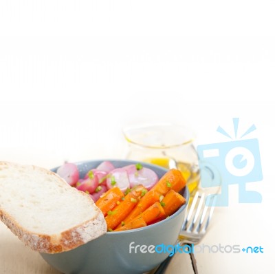 Steamed  Root Vegetable On A Bowl Stock Photo