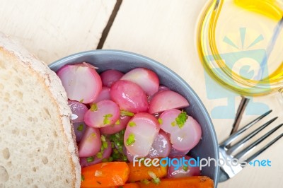 Steamed  Root Vegetable On A Bowl Stock Photo