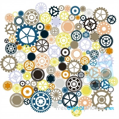 Steampunk Gears Background Stock Image