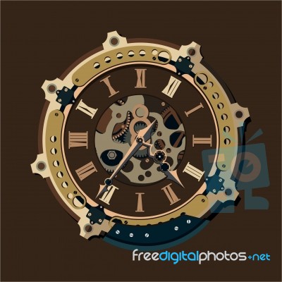 Steampunk Gears Background Stock Image