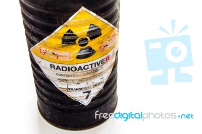 Steel Container Of Radioactive Material Stock Photo