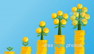 Step Capital Growth Business Concept Stock Image