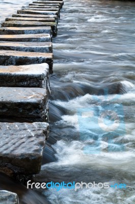 Stepping Stones - Lealholm - North Yorkshire - Uk Stock Photo