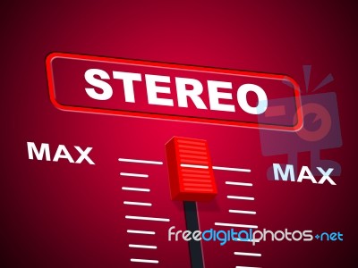 Stereo Music Represents Sound Track And Acoustic Stock Image