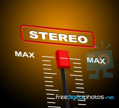 Stereo Music Shows Sound Track And Audio Stock Image