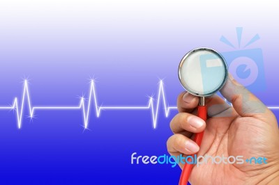 Stethoscope In Hand Stock Image