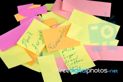 Stick Notes Stock Photo