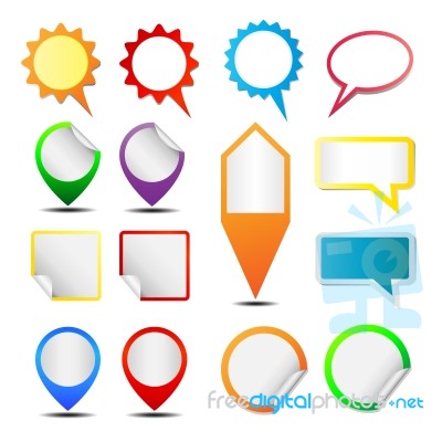 Sticker Icons Stock Image