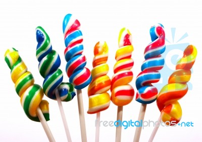 Sticks Of Twisted Candy Stock Photo