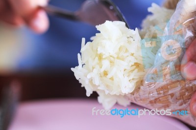 Sticky Rice Stock Photo