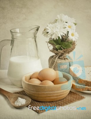 Still Life Eggs Stock Photo