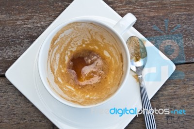 Stirred Coffee Cup Stock Photo