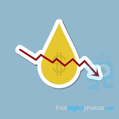 Stock Crisis With Oil Price Fall Stock Image