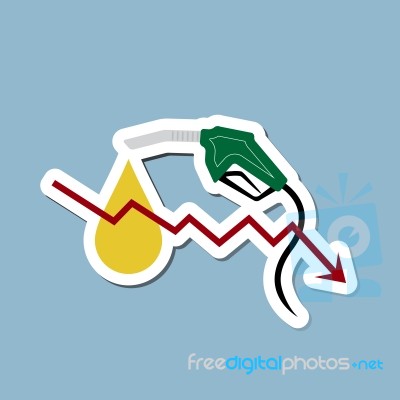 Stock Crisis With Oil Price Fall Stock Image