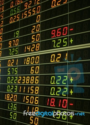 Stock Exchange Board Stock Photo