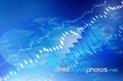 Stock Exchange Graph Stock Image