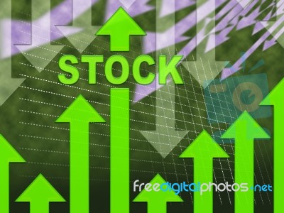 Stock Graph Represents Share Investment And Markets Stock Image