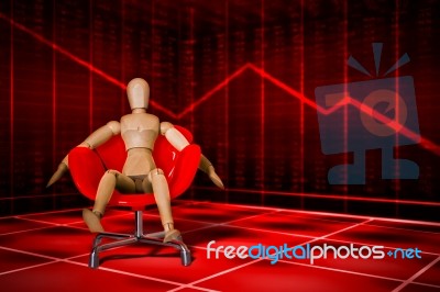 Stock Market Bad Day Stock Photo