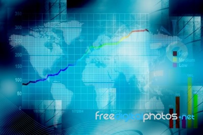 Stock Market Graphs Stock Image