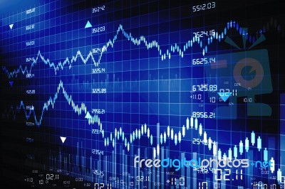 Stock Market Graphs Stock Image