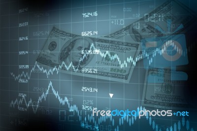 Stock Market Graphs Stock Image