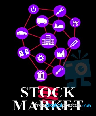 Stock Market Shows Capitalism Trades And Marketplace Stock Image