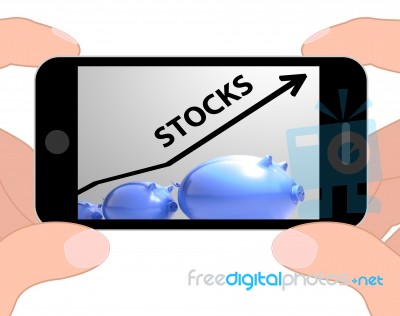 Stocks Arrow Displays Increase In Worth For Stockholders Stock Image