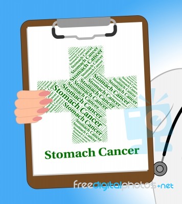 Stomach Cancer Shows Ill Health And Afflictions Stock Image