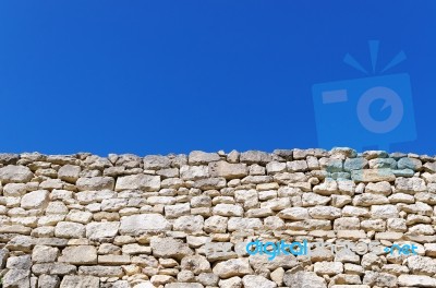 Stone Fence Stock Photo