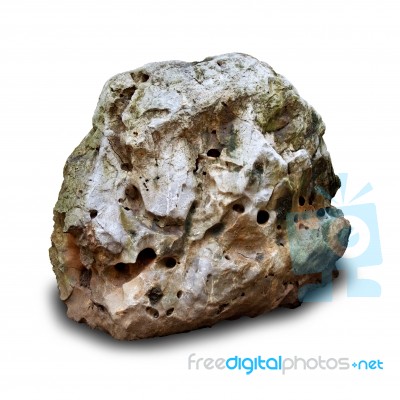 Stone Isolated Stock Photo