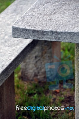 Stone Picnic Table 1 Stock Photo