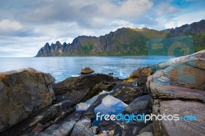 Stone Seaside Of Norway Stock Photo