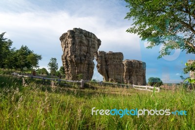 Stonehenge Of Thailand Stock Photo