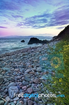 Stones And Coastline Stock Photo