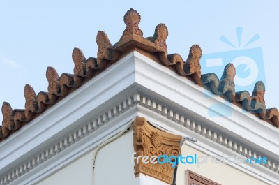 Stoneware Roof Decoration Stock Photo