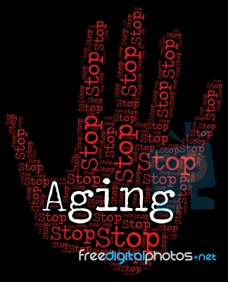 Stop Aging Shows Getting Old And Caution Stock Image