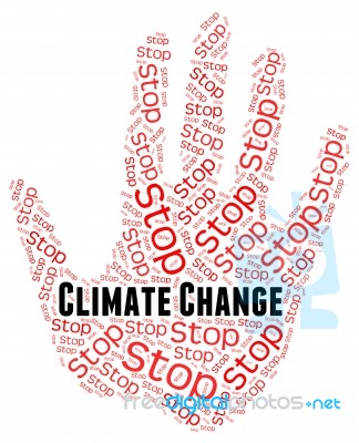 Stop Climate Change Represents Revise Different And Prohibit Stock Image