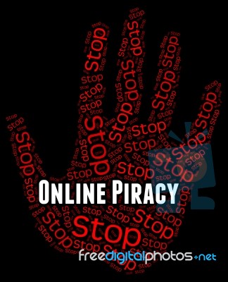 Stop Online Piracy Means Copy Right And Copyright Stock Image