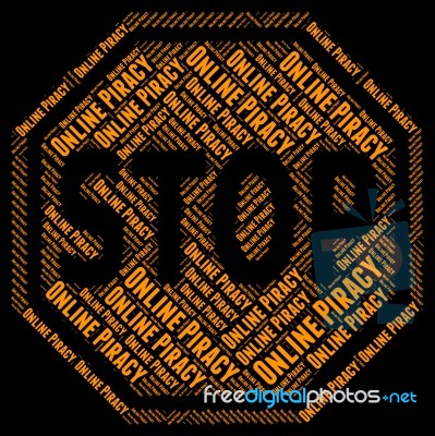 Stop Online Piracy Represents Web Site And Copyright Stock Image