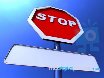 Stop Sign With Blank Copy Space For Message Stock Image