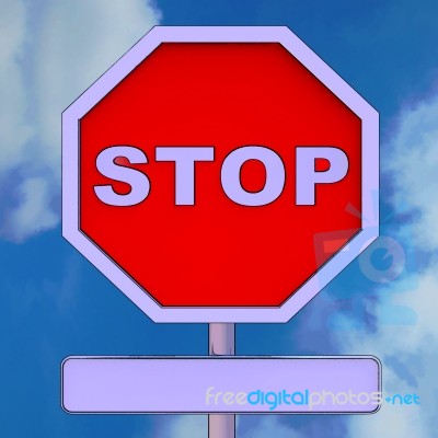 Stop Sign With Blank Copy Space For Message Stock Image