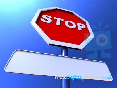 Stop Sign With Blank Copyspace For Message Stock Image