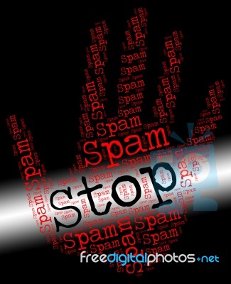 Stop Spam Means E Mail And Control Stock Image