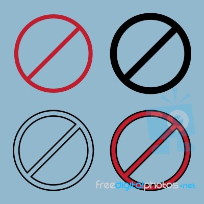 Stop(ban) Sign Icon Set Stock Image