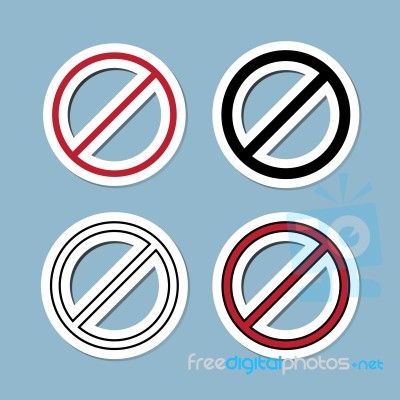 Stop(ban) Sign Icon Set Stock Image