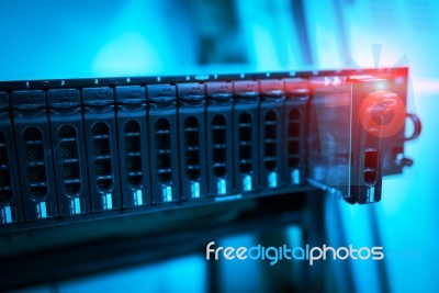 Storage Servers In Data Room Domestic Room Stock Photo