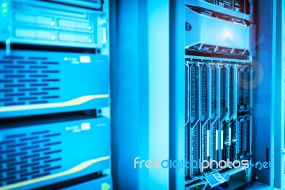 Storage Servers In Data Room Domestic Room Stock Photo