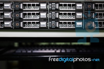 Storage Servers In Data Room Domestic Room Stock Photo