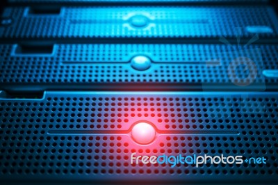 Storage Servers In Data Room Domestic Room Stock Photo