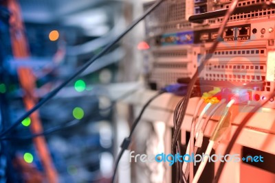 Storage Servers In Data Room Domestic Room Stock Photo